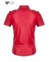 Chemise manches courtes wetlook rouge Carlo - Regnes