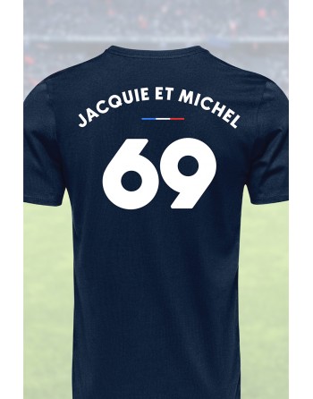 Tee shirt joueur 69 Jacquie  Michel