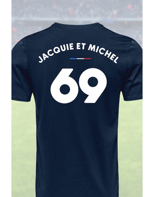 Tee shirt joueur 69 Jacquie  Michel