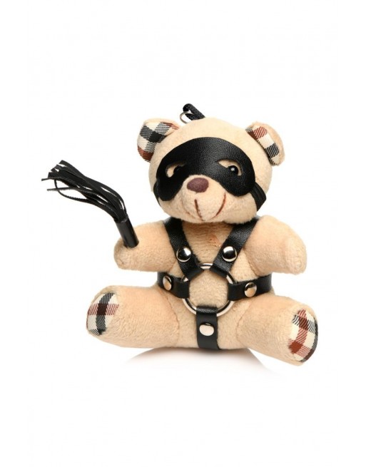 Porte-clés Teddy Bear BDSM avec martinet