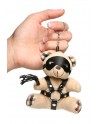 Porte-clés Teddy Bear BDSM avec martinet