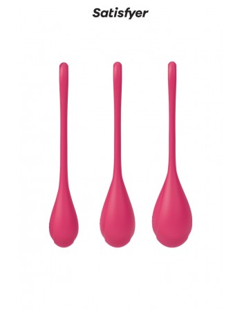 Kit d'entrainement pelvien Yoni Power 1 Rouge - Satisfyer